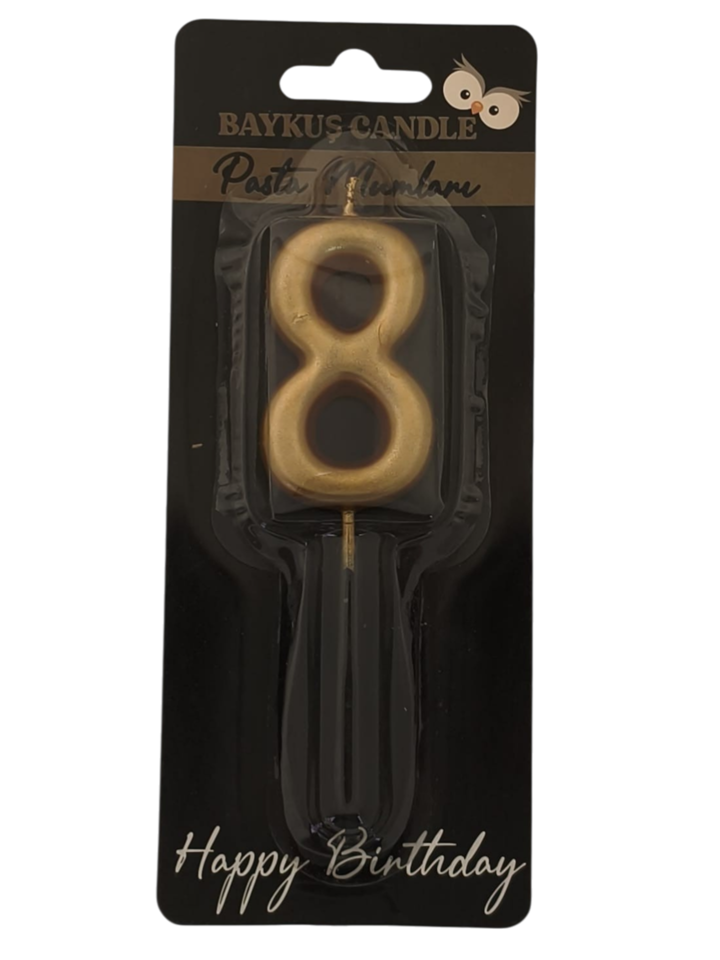 24 ' LÜ 5 CM RAKAM MUM GOLD 8