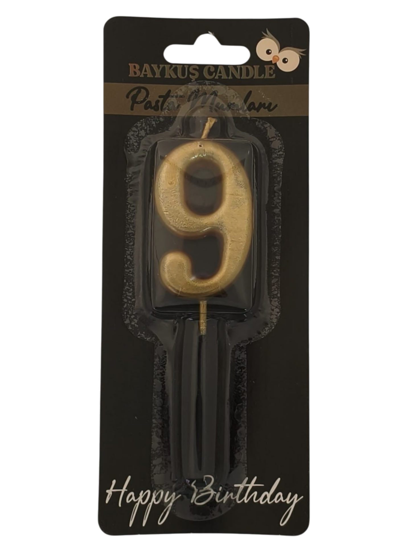 24 ' LÜ 5 CM RAKAM MUM GOLD 9