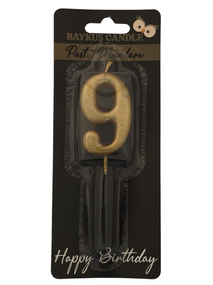 24 ' LÜ 5 CM RAKAM MUM GOLD 9