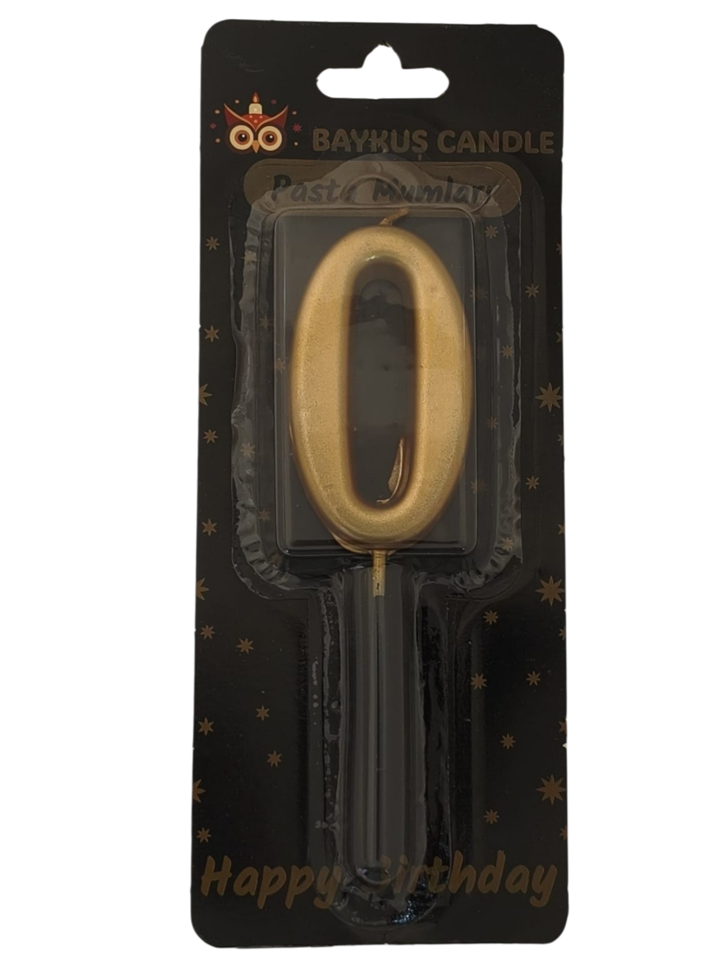 24 ' LÜ 7 CM RAKAM MUM GOLD 0