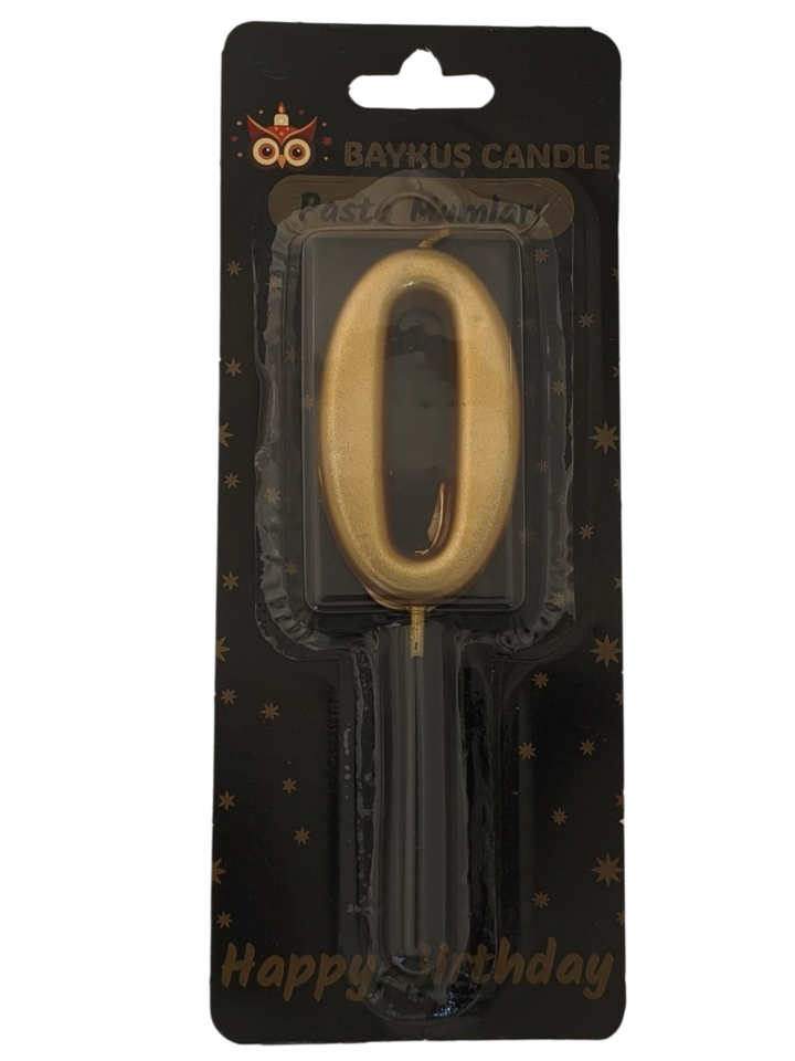 24 ' LÜ 7 CM RAKAM MUM GOLD 0