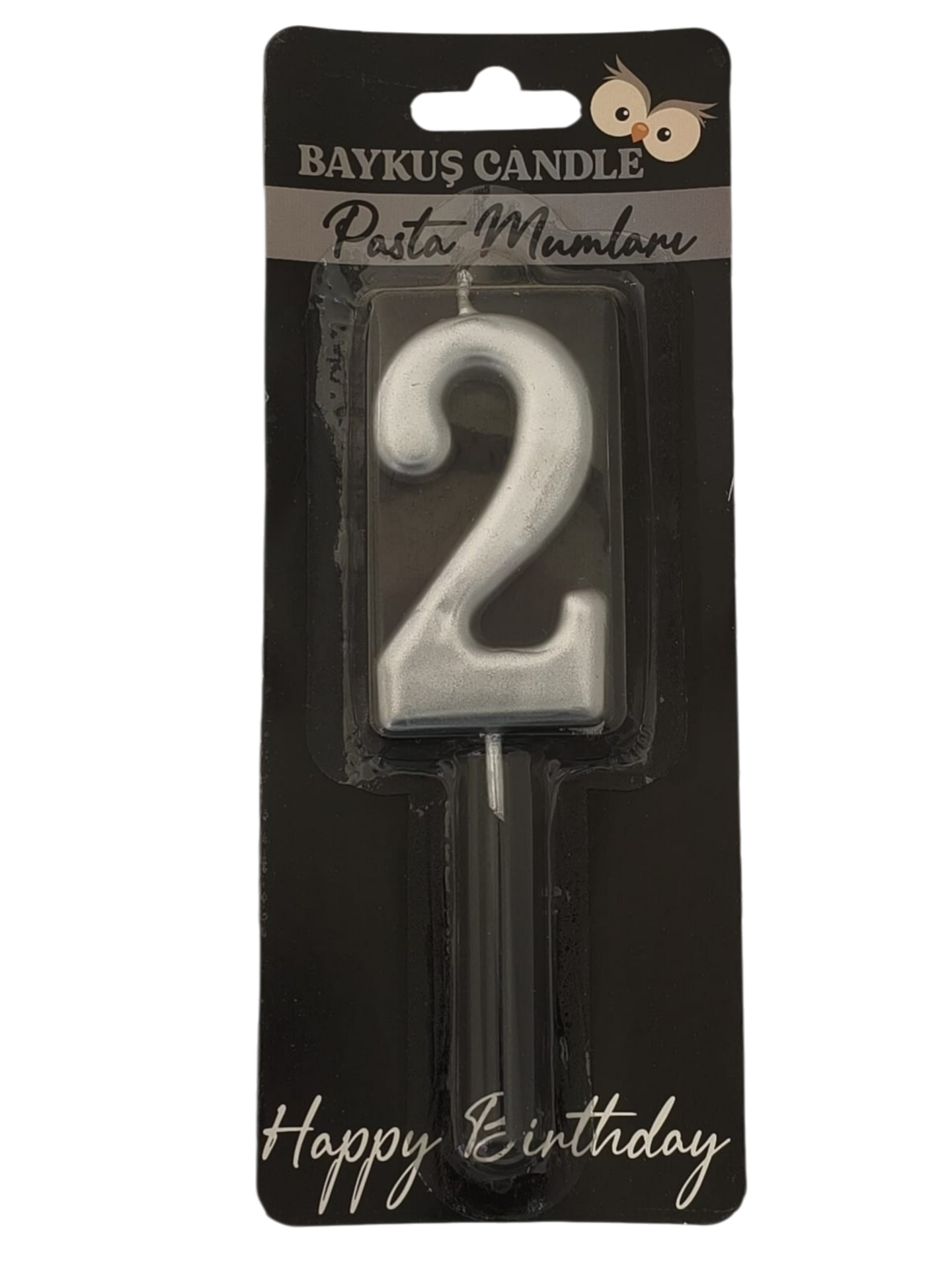 24 ' LÜ 7 CM RAKAM MUM GÜMÜŞ 2