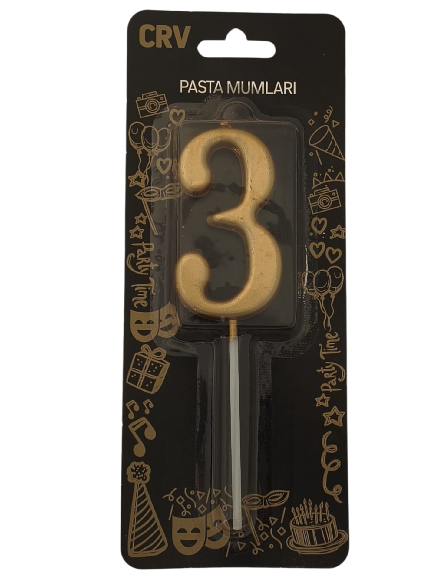 24 ' LÜ 7 CM RAKAM MUM GOLD 3