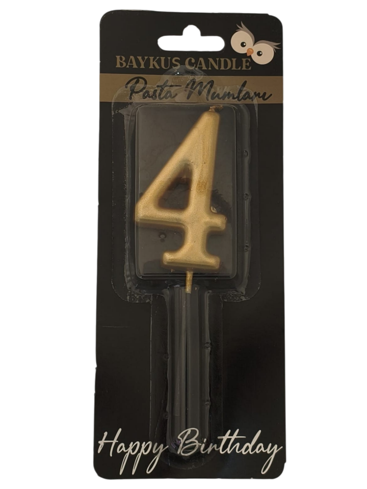 24 ' LÜ 7 CM RAKAM MUM GOLD 4