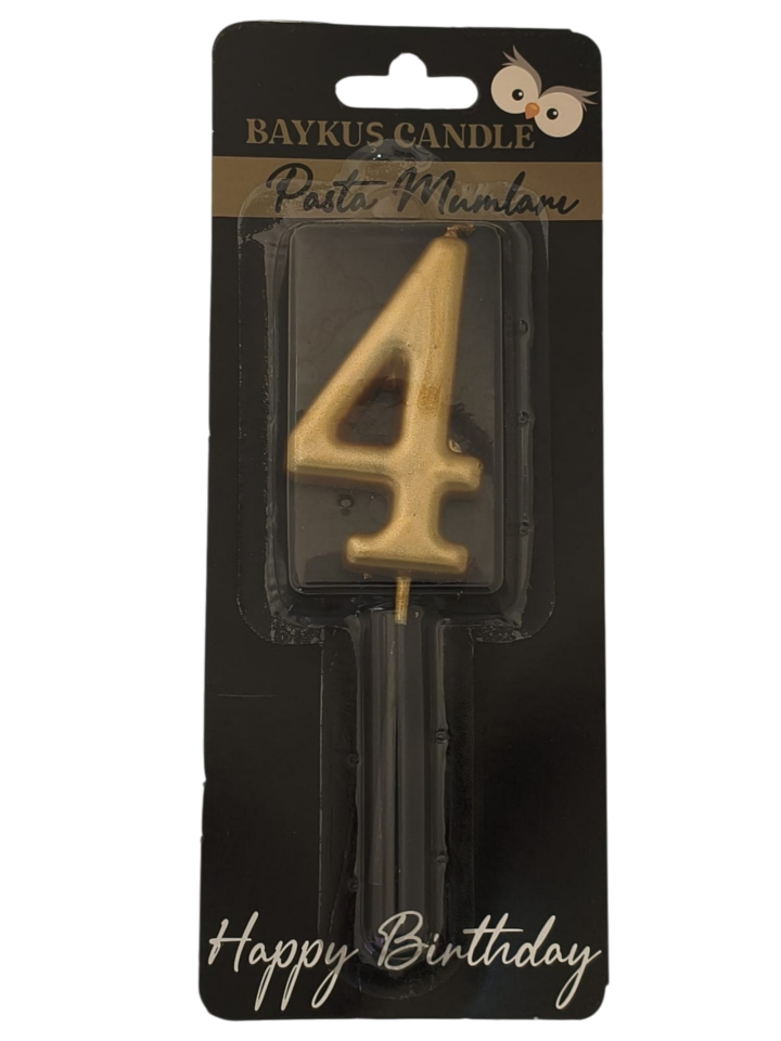 24 ' LÜ 7 CM RAKAM MUM GOLD 4