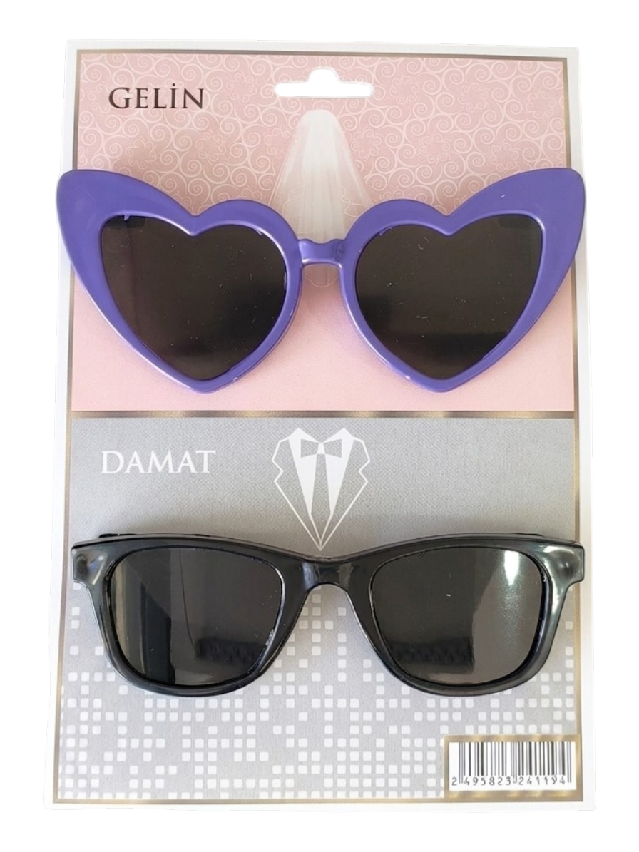 GELİN & DAMAT GÖZLÜK SET MOR