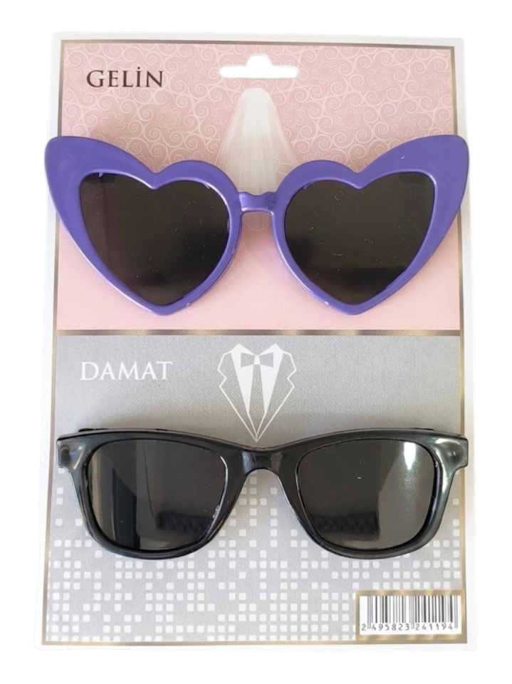 GELİN & DAMAT GÖZLÜK SET MOR