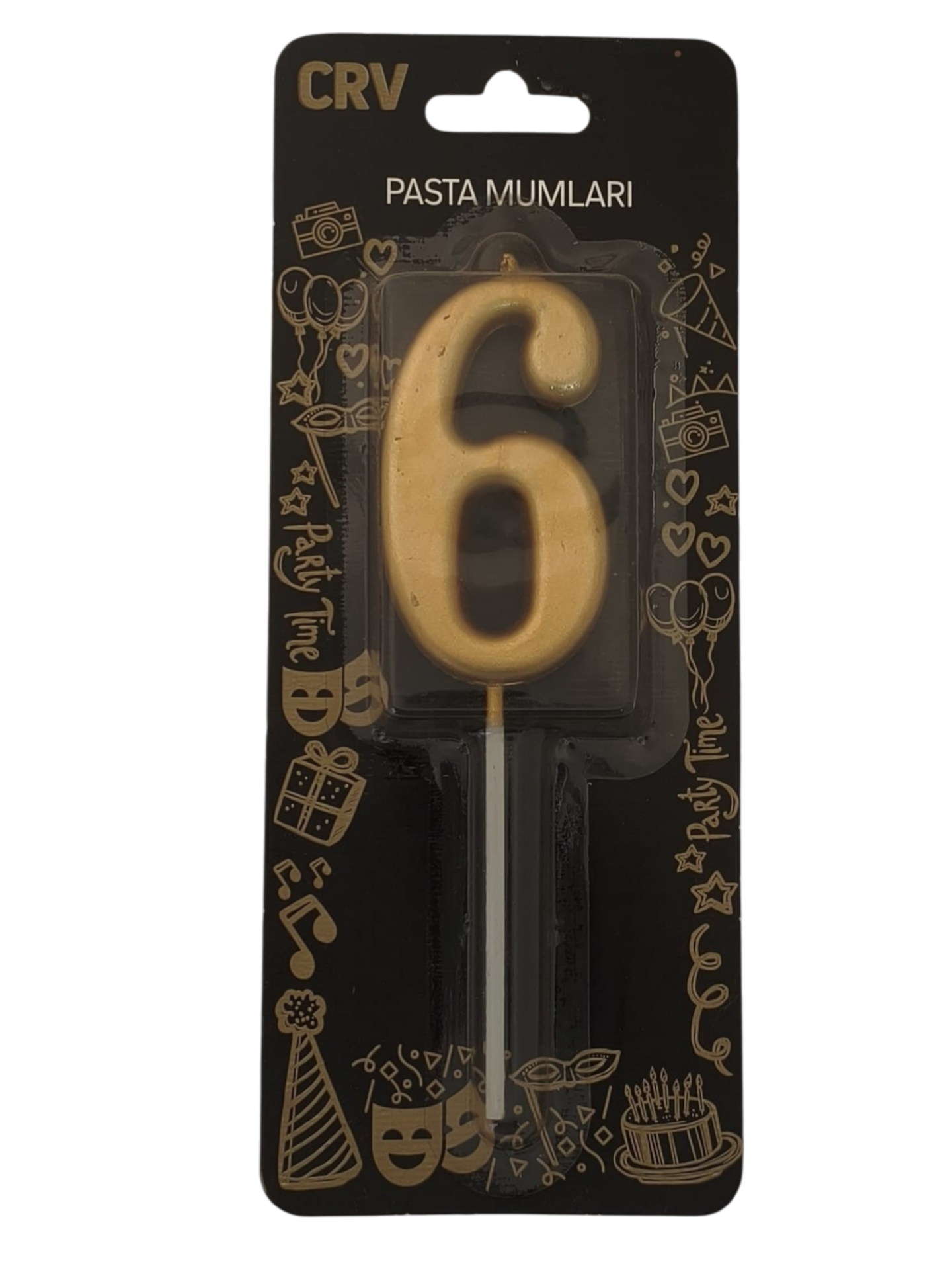 24 ' LÜ 7 CM RAKAM MUM GOLD 6