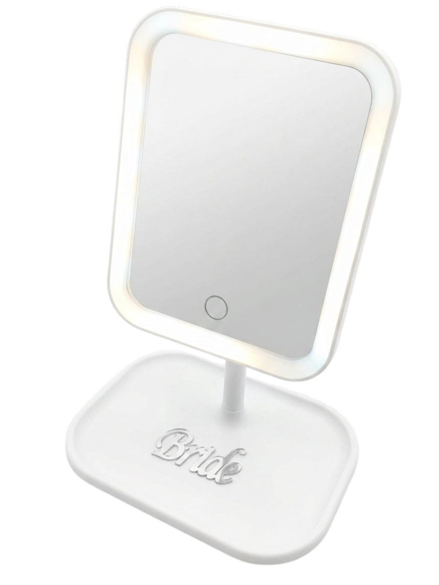 LEDLİ BRİDE MAKYAJ AYNASI  BEYAZ GÜMÜŞ