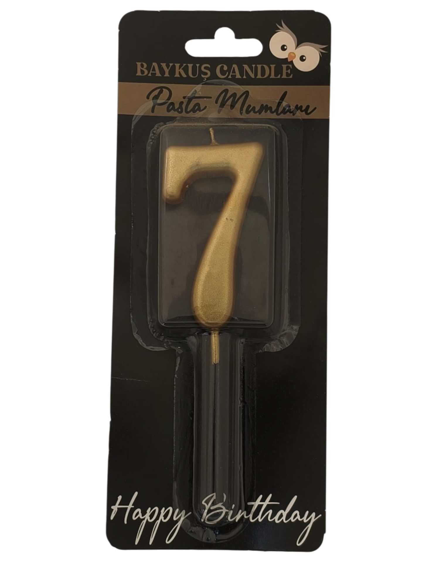 24 ' LÜ 7 CM RAKAM MUM GOLD 7