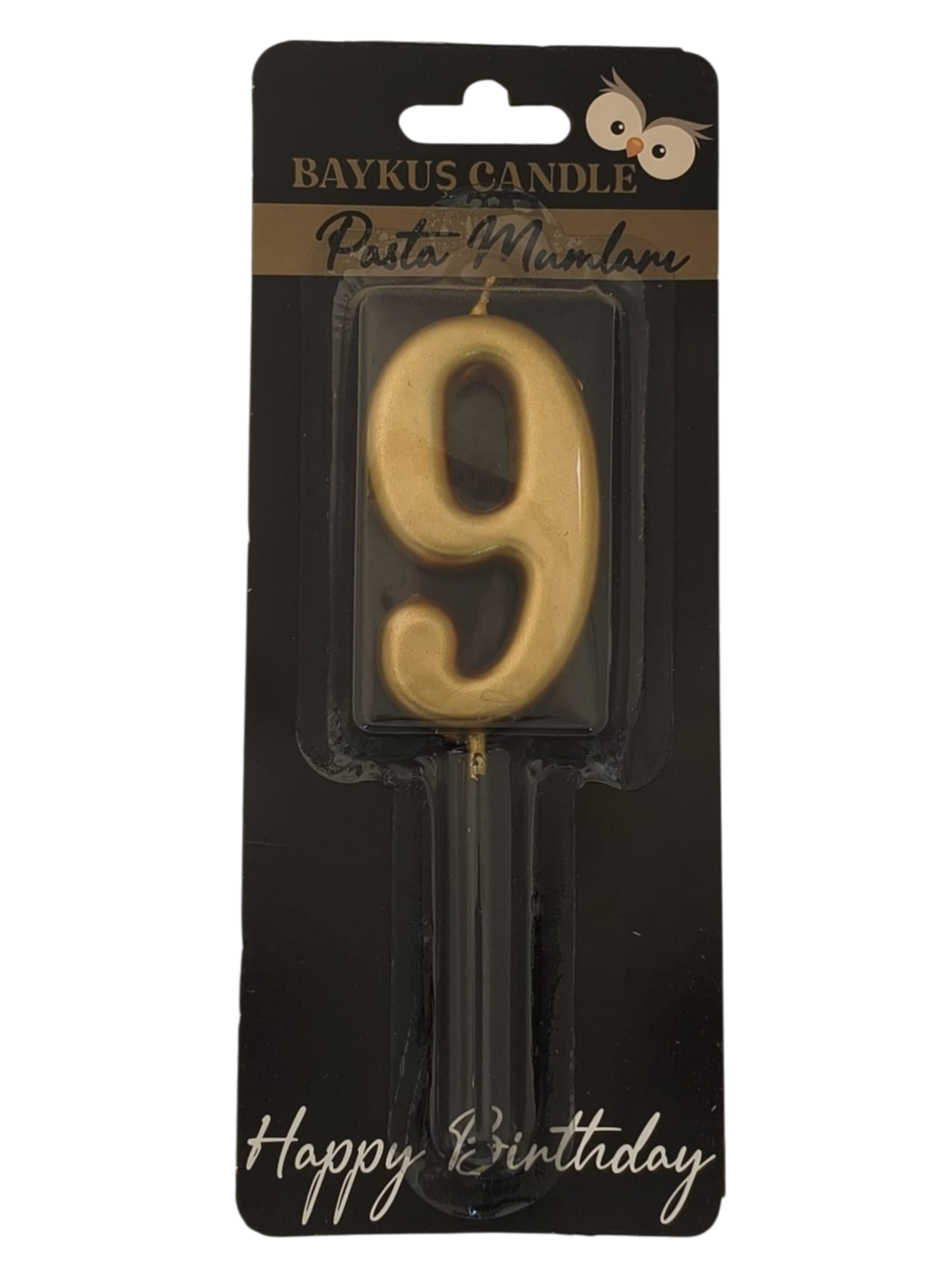 24 ' LÜ 7 CM RAKAM MUM GOLD 9