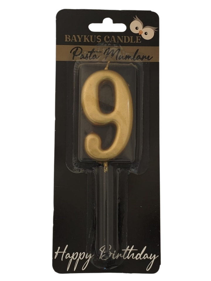 24 ' LÜ 7 CM RAKAM MUM GOLD 9