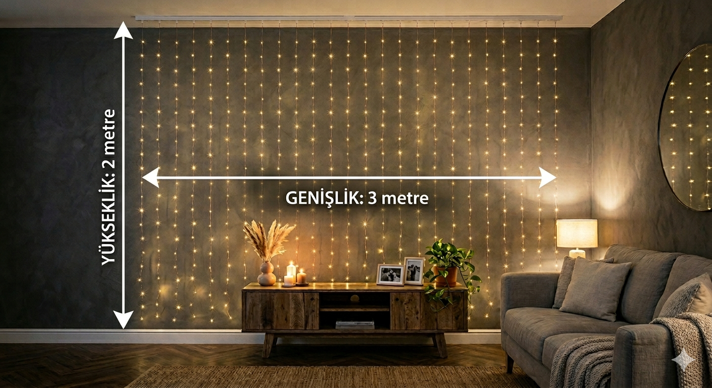 3 x 2 METRE PERDE LED
