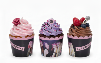 25Lİ CUPCAKE BLACK PİNK