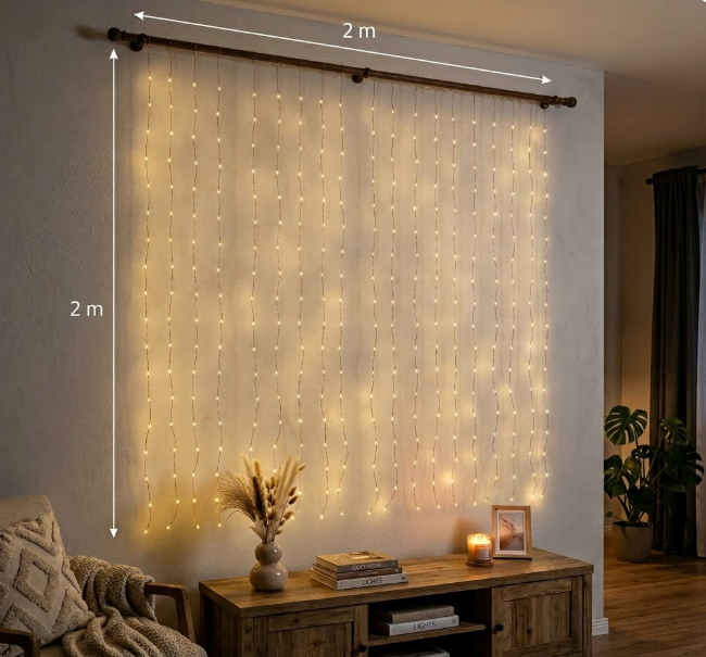 2 X 2 METRE  PERDE LED