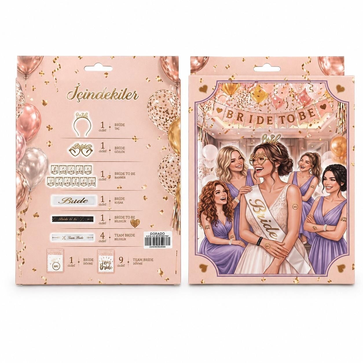 KUTULU 6'LI BRİDE GOLD SET
