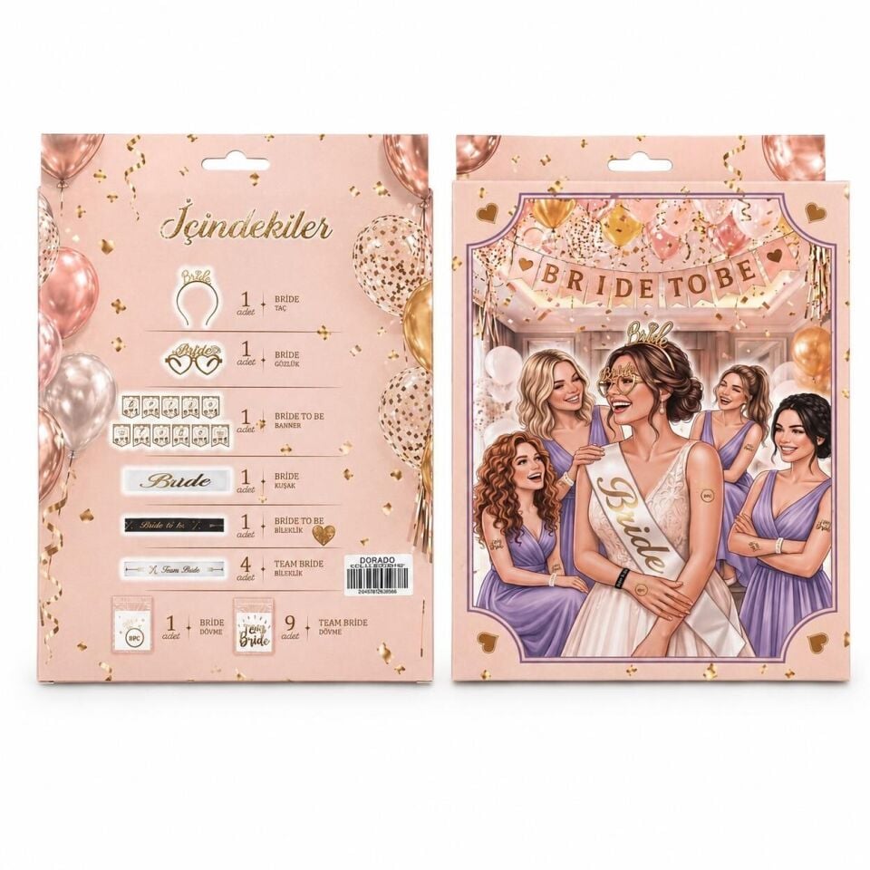 KUTULU 6'LI BRİDE GOLD SET
