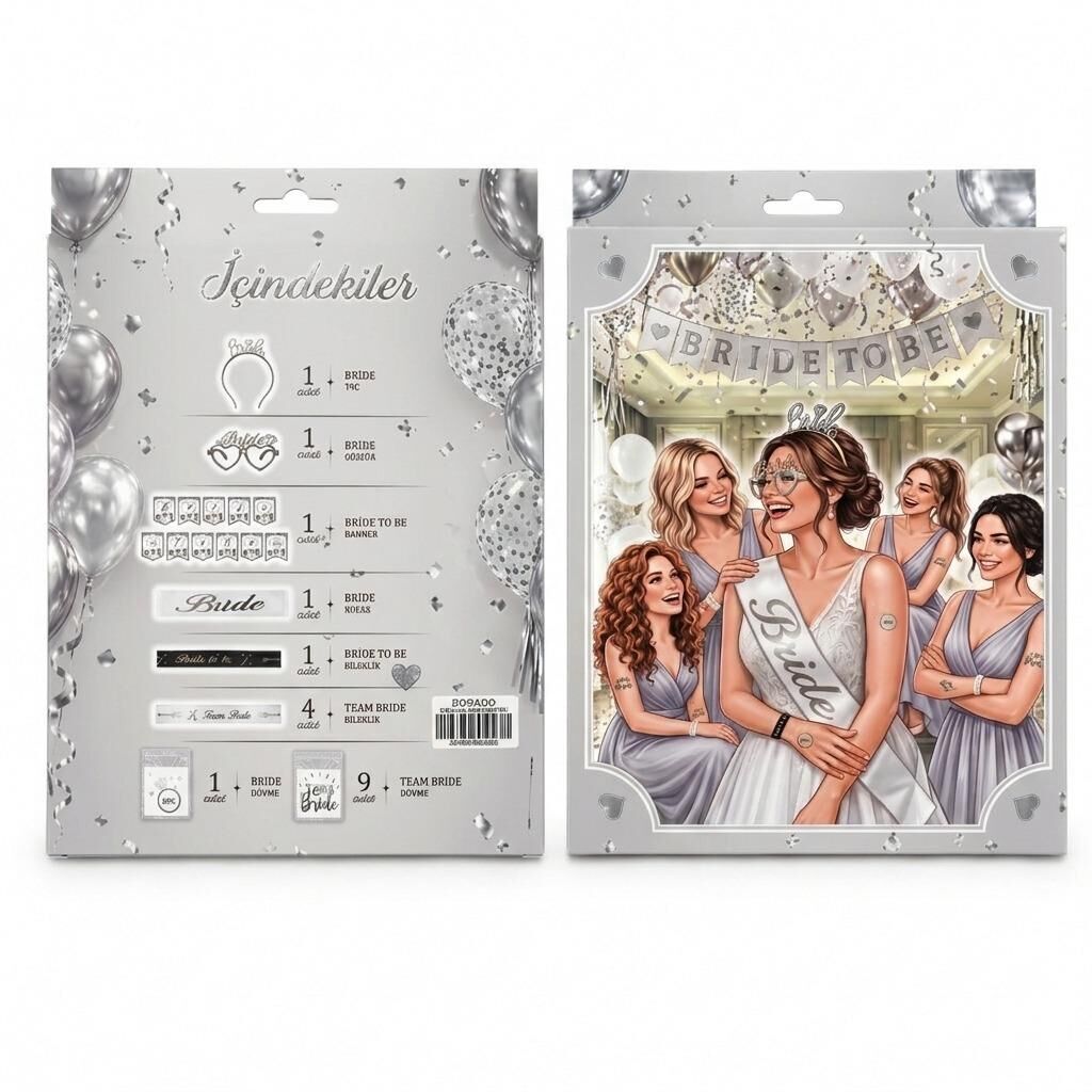KUTULU 6'LI BRİDE GÜMÜŞ SET