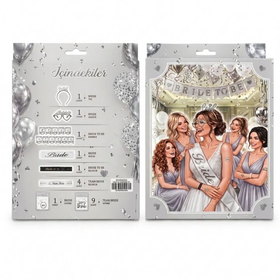 KUTULU 6'LI BRİDE GÜMÜŞ SET