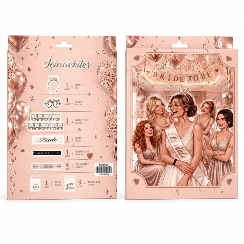 KUTULU 6'LI BRİDE ROSE SET