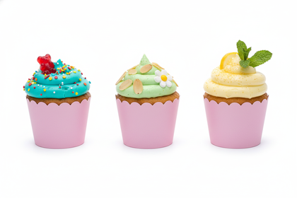 25Lİ CUPCAKE MAKARON PEMBE