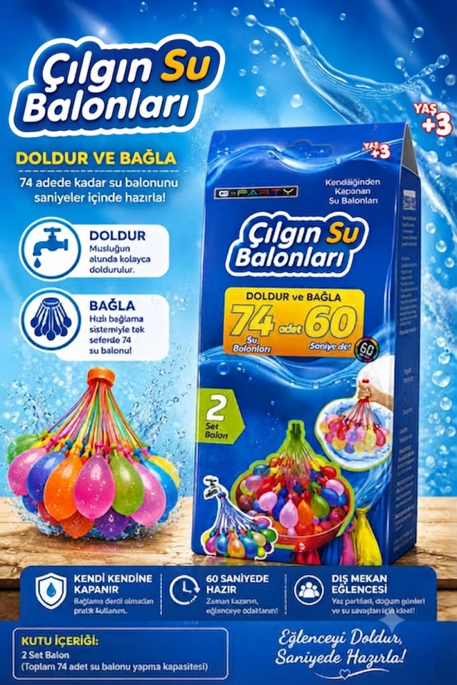 ÇILGIN SU BALONLARI  74 LÜ