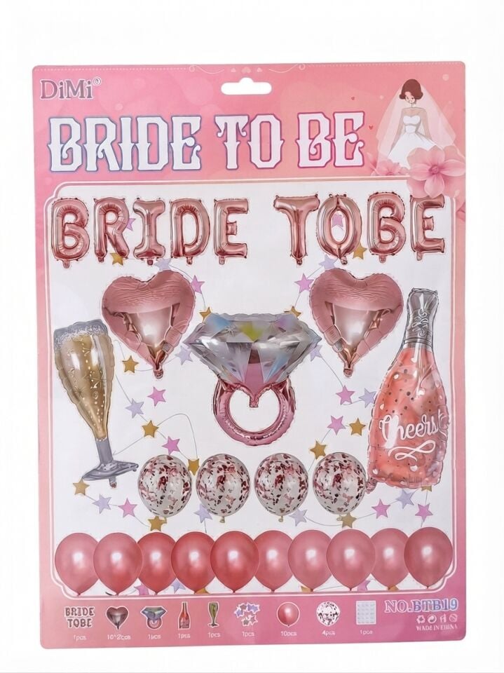 BRİDE SET BALON PÜSKÜLLÜ FOLYO