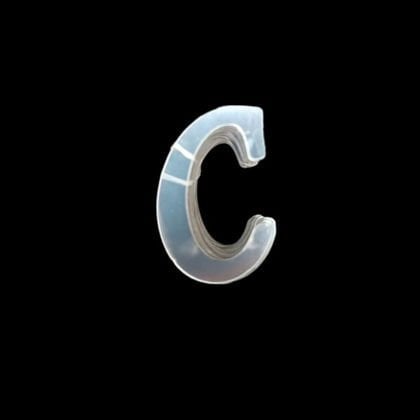 4 CM PLEKSİ HARF ( 20'Lİ) C GÜMÜŞ