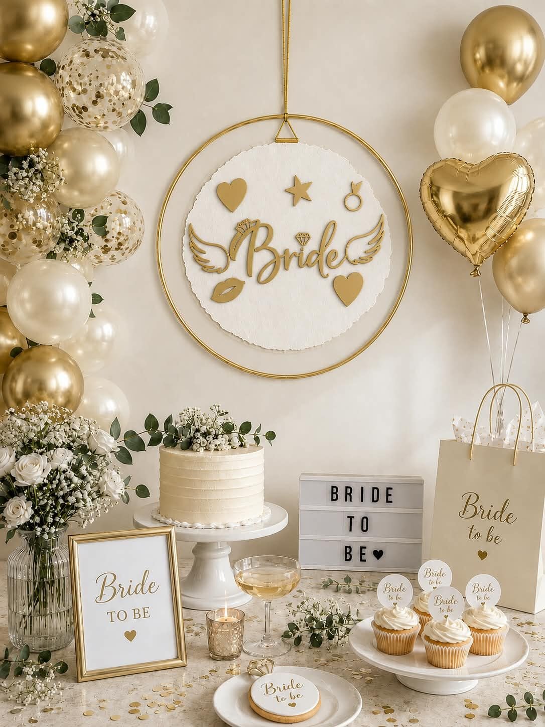 BRİDE DUVAR SÜSÜ MELEK KANADI GOLD