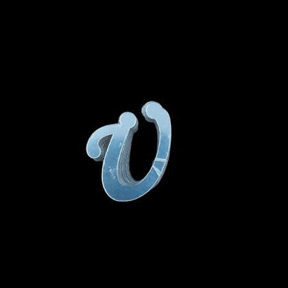 4 CM PLEKSİ HARF (20'li) Ü GÜMÜŞ