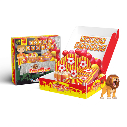 45 PARÇA İYİ Kİ DOĞDUN SARI KIRMIZI KONSEPT SETİ