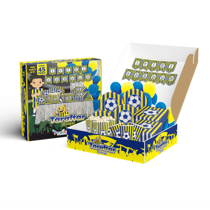 45 PARÇA İYİ Kİ DOĞDUN SARI MAVİ KONSEPT SETİ