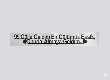 99 GÜLLE GELDİM KUŞAK BEYAZ GÜMÜŞ