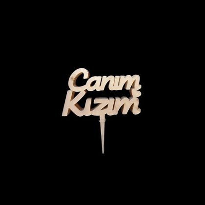 AHŞAP STAND YEDEK YAZI (10'LU) CANIM KIZIM GOLD