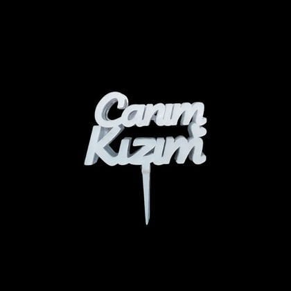 AHŞAP STAND YEDEK YAZI (10'LU) CANIM KIZIM GÜMÜŞ