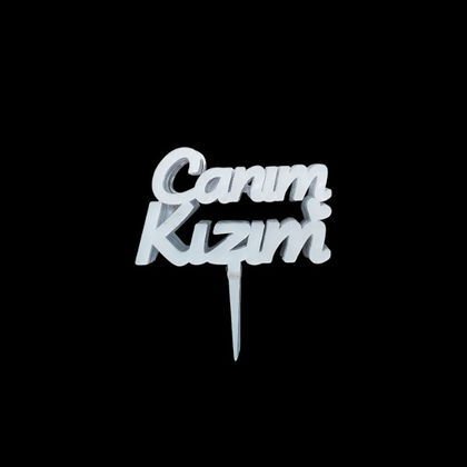 AHŞAP STAND YEDEK YAZI (10'LU) CANIM KIZIM GÜMÜŞ