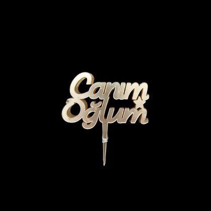 AHŞAP STAND YEDEK YAZI (10'LU) CANIM OĞLUM GOLD