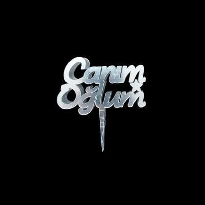 AHŞAP STAND YEDEK YAZI (10'LU) CANIM OĞLUM GÜMÜŞ