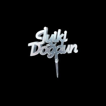 AHŞAP STAND YEDEK YAZI (10'LU) İYİKİ DOĞDUN GÜMÜŞ