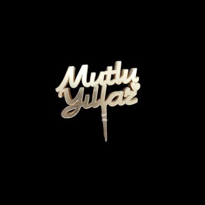 AHŞAP STAND YEDEK YAZI (10'LU) MUTLU YILLAR GOLD