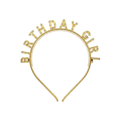 İTHAL TAŞLI MİKA TAÇ BİRTHDAY GİRL GOLD