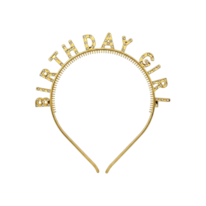 İTHAL TAŞLI MİKA TAÇ BİRTHDAY GİRL GOLD