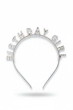 İTHAL TAŞLI MİKA TAÇ BİRTHDAY GİRL GÜMÜŞ