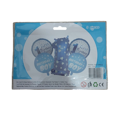 FOLYO BALON 1 YAŞ MAVİ 5 PARÇA