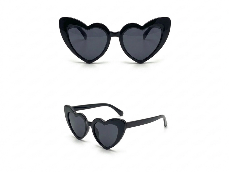 GELİN KALP GÖZLÜK SİYAH