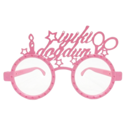 RENKLİ MİKA GÖZLÜK İYİKİ DOĞDUN PEMBE