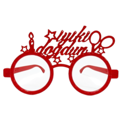 RENKLİ MİKA GÖZLÜK İYİKİ DOĞDUN KIRMIZI