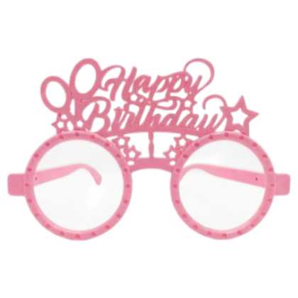 RENKLİ MİKA GÖZLÜK HAPPY BİRTHDAY PEMBE