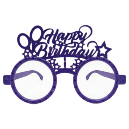 RENKLİ MİKA GÖZLÜK HAPPY BİRTHDAY LİLA