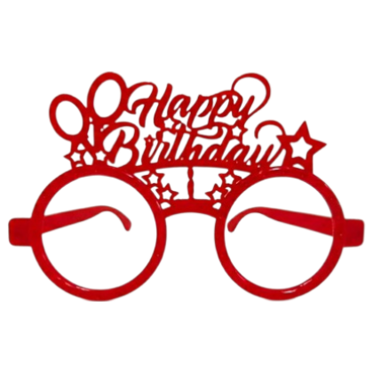 RENKLİ MİKA GÖZLÜK HAPPY BİRTHDAY KIRMIZI